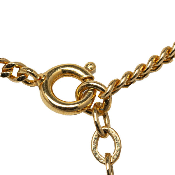 ディオール ロゴ ネックレス ペンダント ゴールド メッキ レディース Dior 【中古】