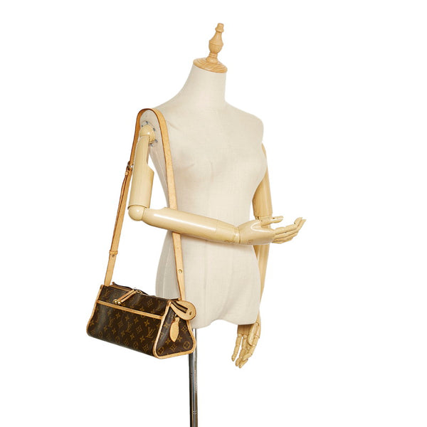 ルイ ヴィトン モノグラム ポパンクールロン 斜め掛け ショルダーバッグ  M40008 ブラウン PVC レザー レディース LOUIS VUITTON 【中古】