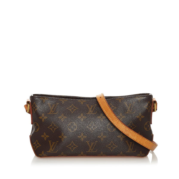 ルイ ヴィトン モノグラム トロター 斜め掛け ショルダーバッグ AR0091 ブラウン PVC レザー レディース LOUIS VUITTON 【中古】