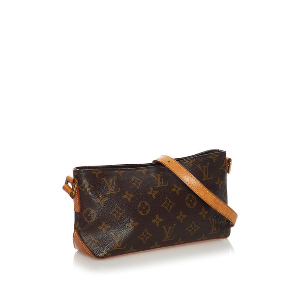 ルイ ヴィトン モノグラム トロター 斜め掛け ショルダーバッグ AR0091 ブラウン PVC レザー レディース LOUIS VUITTON 【中古】