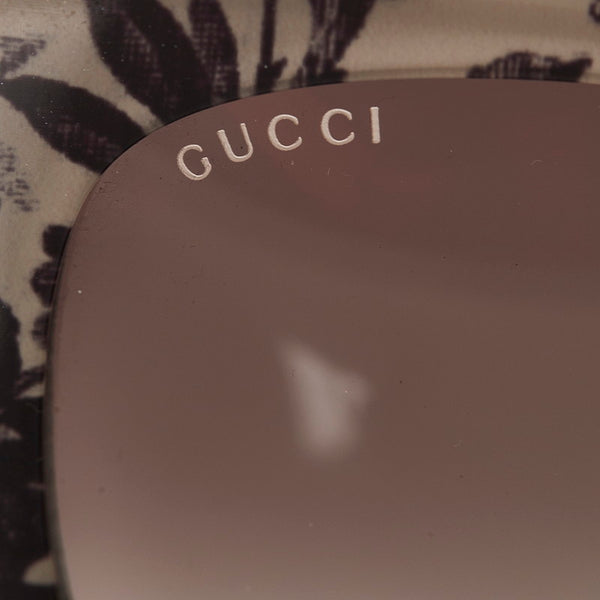 グッチ インターロッキングG GG0059S ホワイト ダークパプル プラスチック サングラス メンズ GUCCI 【中古】