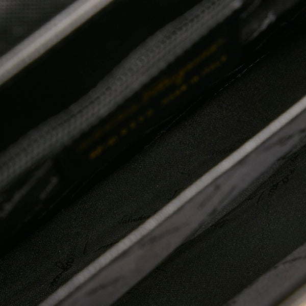 サルヴァトーレフェラガモ ガンチーニ ハンドバッグ ショルダーバッグ 2WAY AF-21 0290 ブラック レザー レディース Salvatore Ferragamo 【中古】