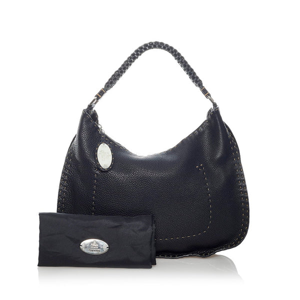 フェンディ セレリア ワンショルダーバッグ ブラック レザー レディース FENDI 【中古】