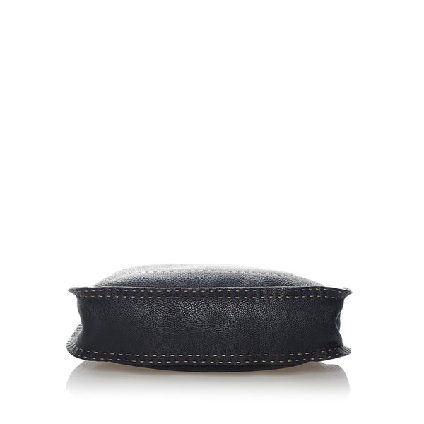 フェンディ セレリア ワンショルダーバッグ ブラック レザー レディース FENDI 【中古】
