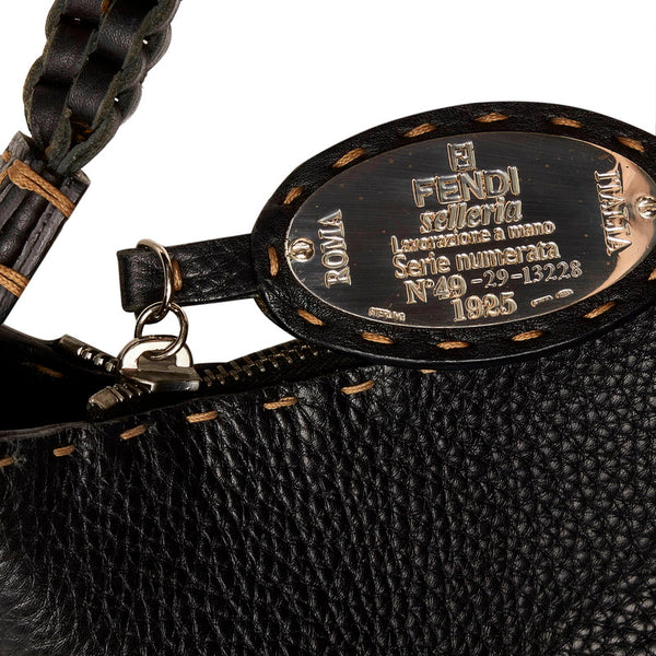 フェンディ セレリア ワンショルダーバッグ ブラック レザー レディース FENDI 【中古】