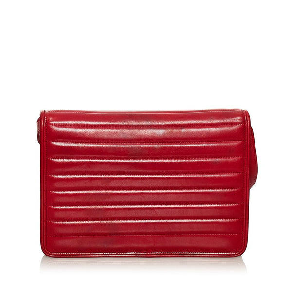 サンローラン 斜めがけ ショルダー レッド レザー レディース SAINT LAURENT 【中古】