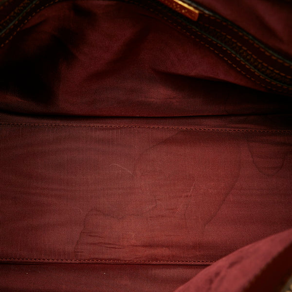 カルティエ マスト　 ボルドー レザー ハンドバッグ ミニボストン レディース CARTIER 【中古】