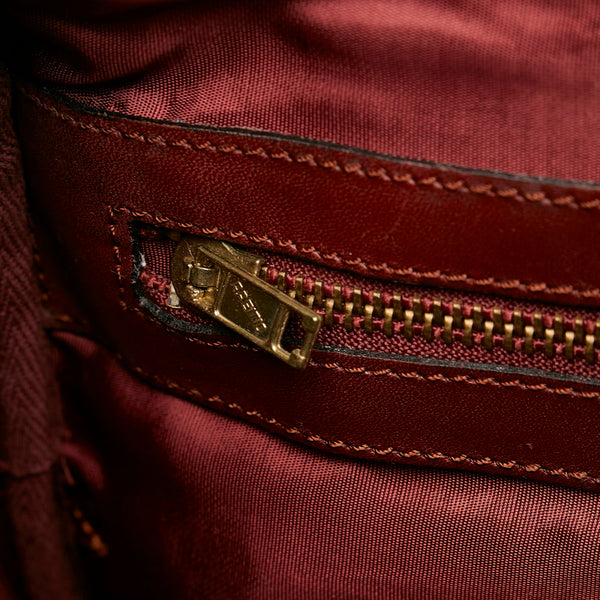 カルティエ マスト　 ボルドー レザー ハンドバッグ ミニボストン レディース CARTIER 【中古】