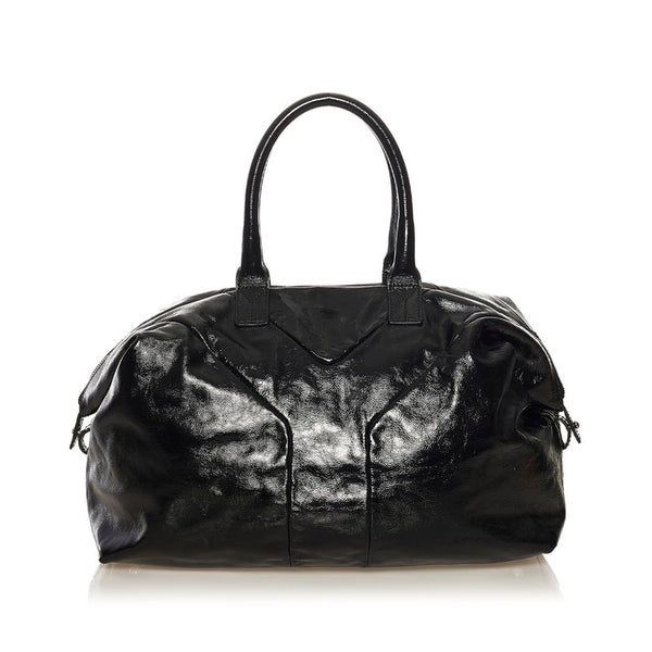 サンローラン イージーボストン ハンドバッグ ブラック パテントレザー レディース SAINT LAURENT 【中古】