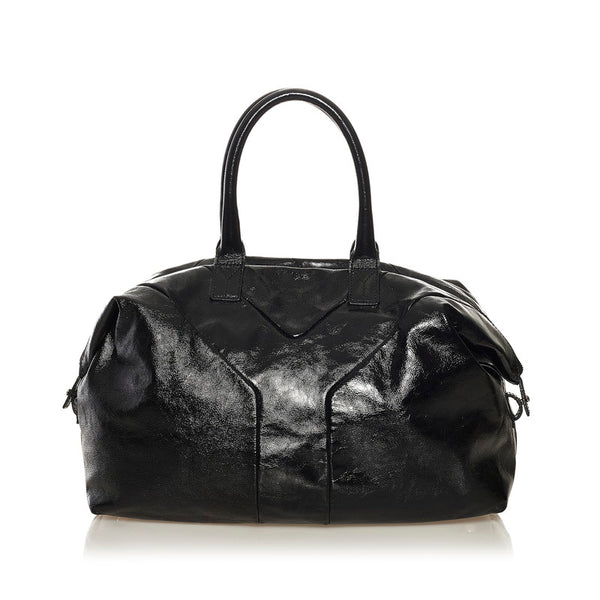 サンローラン イージーボストン ハンドバッグ ブラック パテントレザー レディース SAINT LAURENT 【中古】