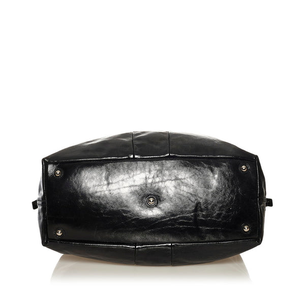 サンローラン イージーボストン ハンドバッグ ブラック パテントレザー レディース SAINT LAURENT 【中古】