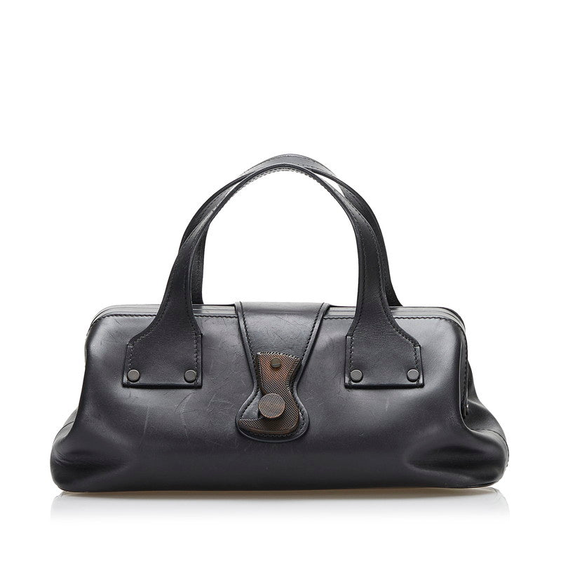 グッチ ドクターズバッグ ハンドバッグ 105378 ブラック レザー レディース GUCCI 【中古】