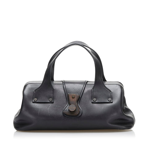 グッチ ドクターズバッグ ハンドバッグ 105378 ブラック レザー レディース GUCCI 【中古】