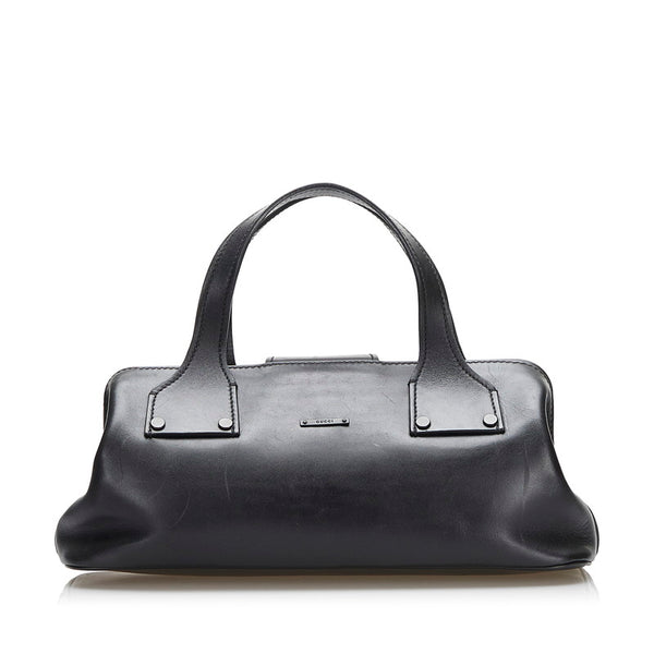 グッチ ドクターズバッグ ハンドバッグ 105378 ブラック レザー レディース GUCCI 【中古】