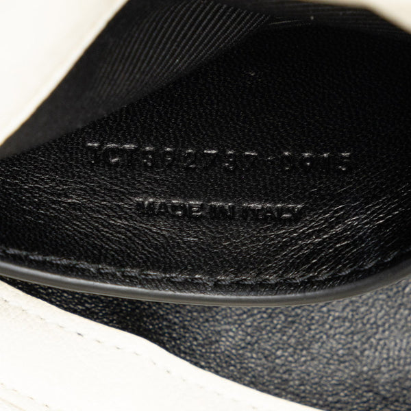 サンローラン モノグラム サッチェル ハンドバッグ ショルダーバッグ 2WAY 392737 ホワイト レザー レディース SAINT LAURENT 【中古】