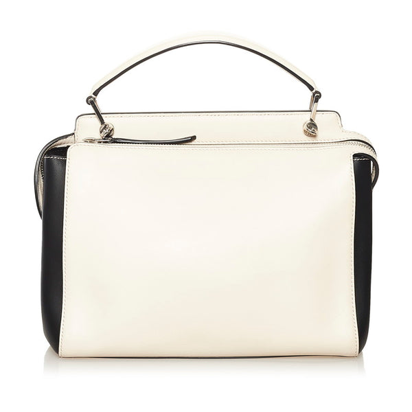 フェンディ ドットコム ハンドバッグ ショルダーバッグ 2WAY 8BN293 ベージュ ブラック レザー レディース FENDI 【中古】