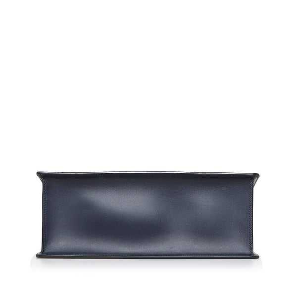 グッチ シルヴィー ハンドバッグ ショルダーバッグ 2WAY 431665 ネイビー レザー レディース GUCCI 【中古】