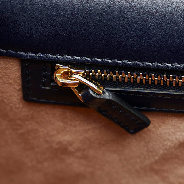 グッチ シルヴィー ハンドバッグ ショルダーバッグ 2WAY 431665 ネイビー レザー レディース GUCCI 【中古】