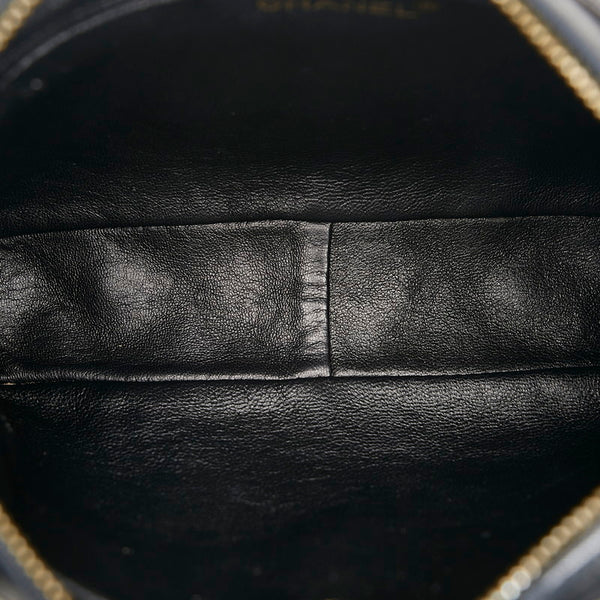 シャネル マトラッセ ココマーク フリンジ チェーン ショルダーバッグ ブラック ラムスキン レディース CHANEL 【中古】