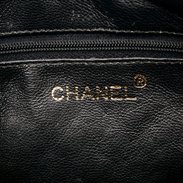 シャネル マトラッセ ココマーク フリンジ チェーン ショルダーバッグ ブラック ラムスキン レディース CHANEL 【中古】