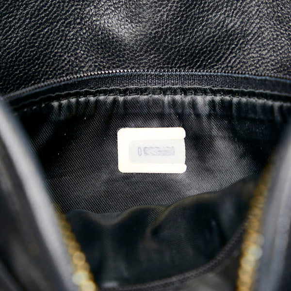 シャネル マトラッセ ココマーク フリンジ チェーン ショルダーバッグ ブラック ラムスキン レディース CHANEL 【中古】