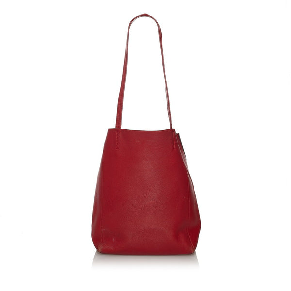 セリーヌ トートバッグ レッド レザー レディース CELINE 【中古】