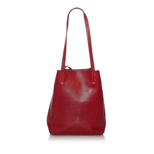 セリーヌ トートバッグ レッド レザー レディース CELINE 【中古】