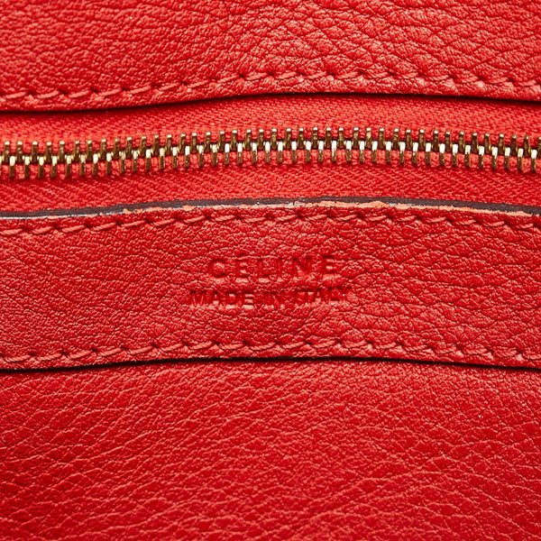 セリーヌ トートバッグ レッド レザー レディース CELINE 【中古】