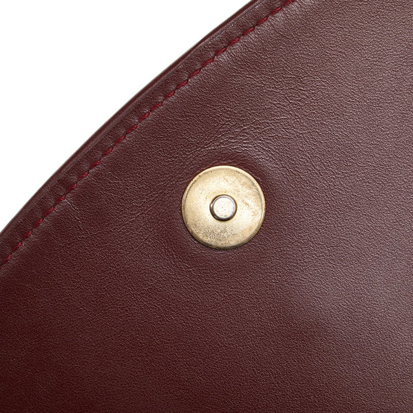 カルティエ マストライン ゴールド金具 斜め掛け ショルダーバッグ ボルドー ワインレッド レザー レディース CARTIER 【中古】