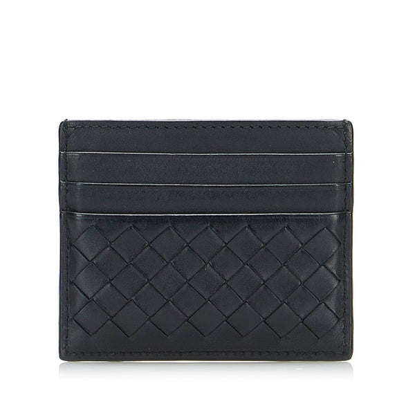 ボッテガヴェネタ イントレチャート カードケース ブラック レザー メンズ BOTTEGAVENETA 【中古】