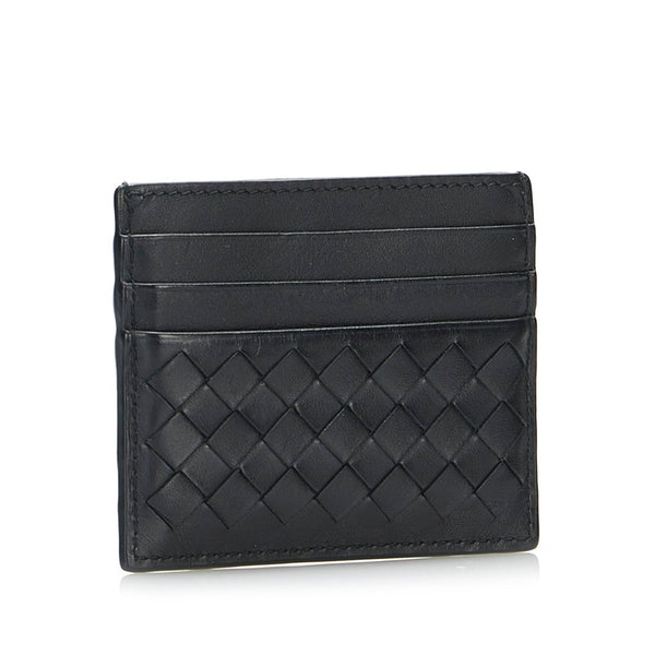 ボッテガヴェネタ イントレチャート カードケース ブラック レザー メンズ BOTTEGAVENETA 【中古】