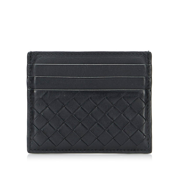 ボッテガヴェネタ イントレチャート カードケース ブラック レザー メンズ BOTTEGAVENETA 【中古】