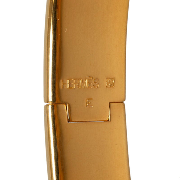 エルメス クリッククラックH PM バングル ブレスレット  ホワイト ゴールド メッキ レディース HERMES 【中古】