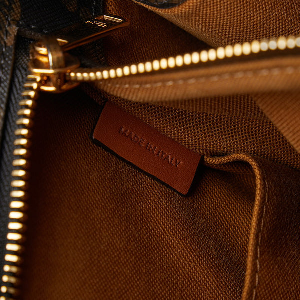 セリーヌ バーティカル カバ ラージ ハンドバッグ ショルダーバッグ 2WAY ブラウン PVC レザー レディース CELINE 【中古】