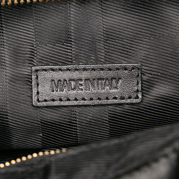 バーバリー チェック キルティング ハンドバッグ ブラック レザー レディース BURBERRY 【中古】