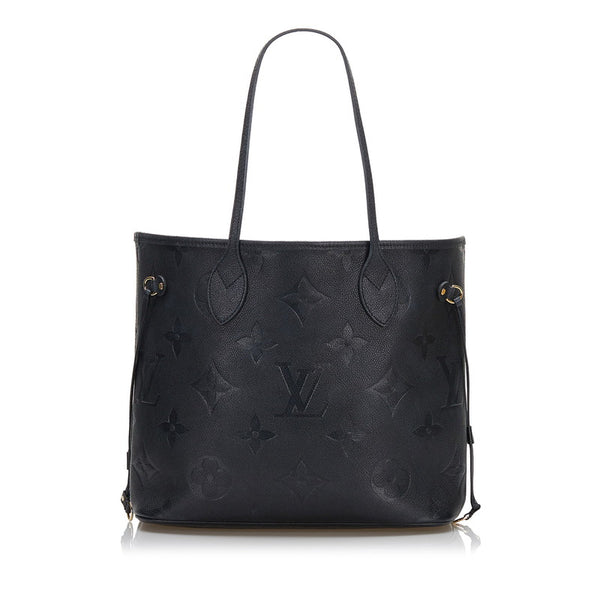ルイ ヴィトン モノグラム アンプラント ネバーフルMM トートバッグ M45685 ノワール ブラック レザー レディース LOUIS VUITTON 【中古】