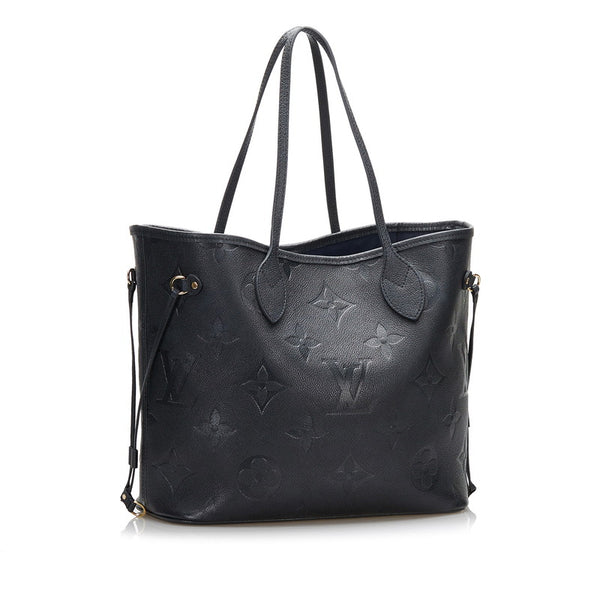 ルイ ヴィトン モノグラム アンプラント ネバーフルMM トートバッグ M45685 ノワール ブラック レザー レディース LOUIS VUITTON 【中古】