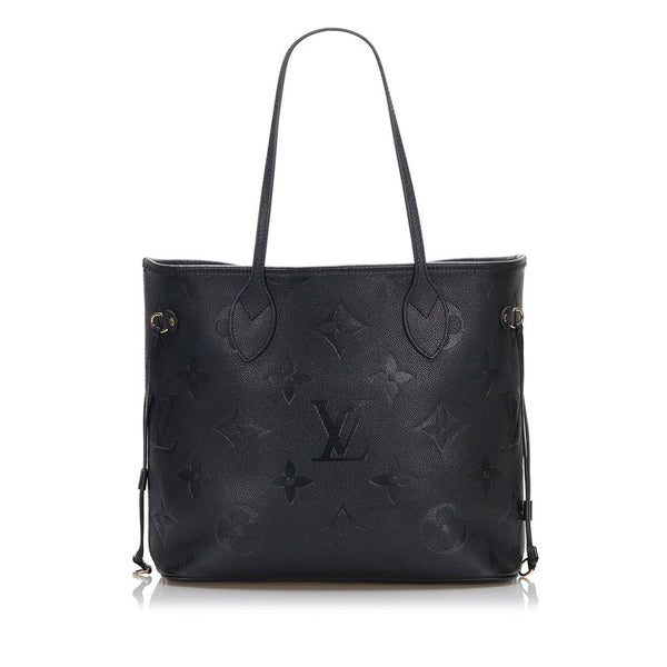 ルイ ヴィトン モノグラム アンプラント ネバーフルMM トートバッグ M45685 ノワール ブラック レザー レディース LOUIS VUITTON 【中古】