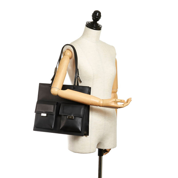 グッチ ショルダーバッグ トートバッグ 002 1021 ブラック レザー レディース GUCCI 【中古】