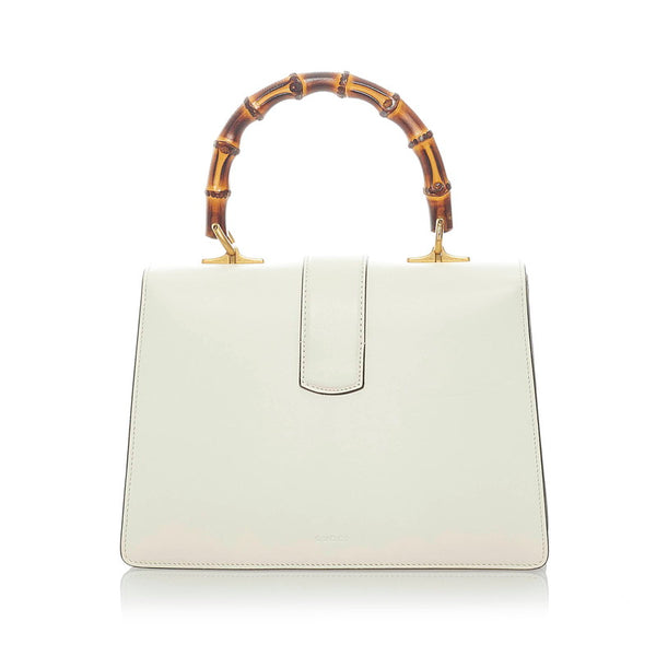 グッチ ディオニュソス バンブー ハンドバッグ ショルダーバッグ 2WAY 448075 ホワイト ネイビー レッド レザー レディース GUCCI 【中古】