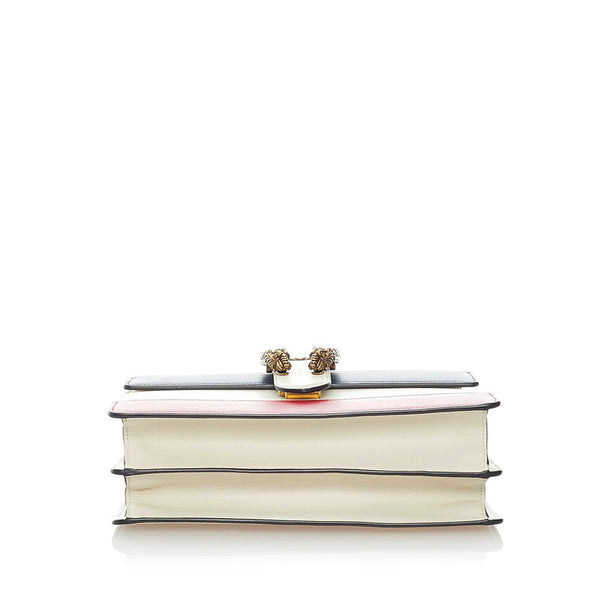 グッチ ディオニュソス バンブー ハンドバッグ ショルダーバッグ 2WAY 448075 ホワイト ネイビー レッド レザー レディース GUCCI 【中古】