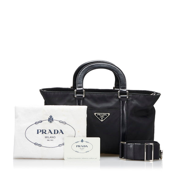 プラダ ハンドバッグ ショルダーバッグ 2WAY BN1052 ブラック ナイロン レザー レディース PRADA 【中古】