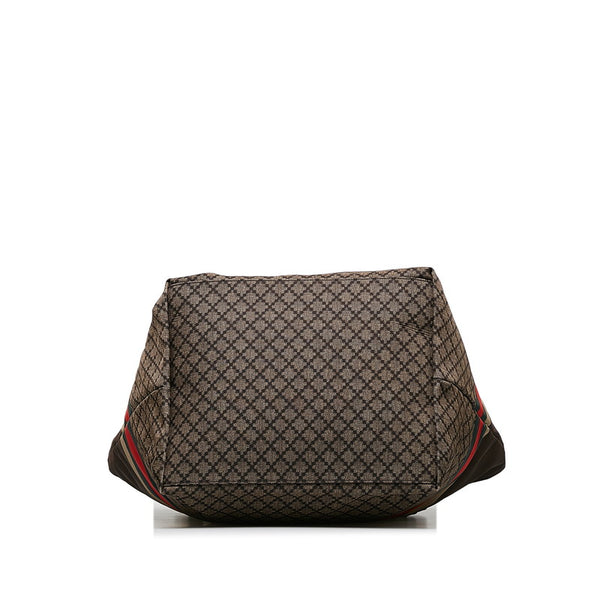 グッチ ディアマンテ シェリーライン トートバッグ 267922 ブラウン ナイロン レディース GUCCI 【中古】