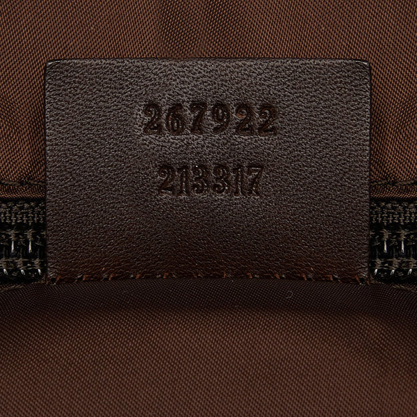 グッチ ディアマンテ シェリーライン トートバッグ 267922 ブラウン ナイロン レディース GUCCI 【中古】