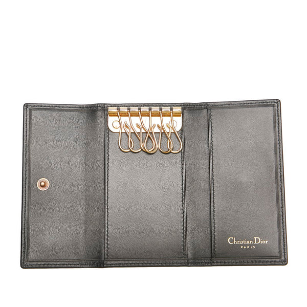 ディオール 6連 キーケース ブラック レザー レディース Dior 【中古】