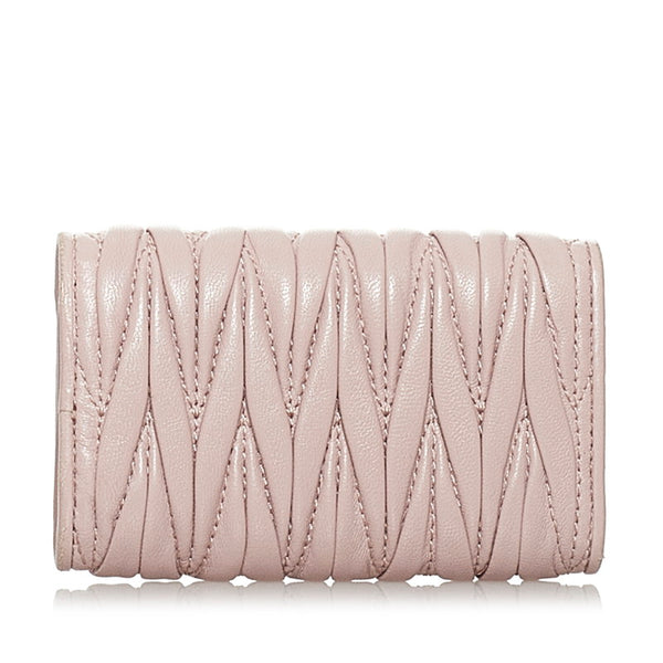ミュウミュウ マテラッセ キーケース 5PG222 ピンク レザー レディース MIUMIU 【中古】