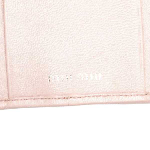 ミュウミュウ マテラッセ キーケース 5PG222 ピンク レザー レディース MIUMIU 【中古】