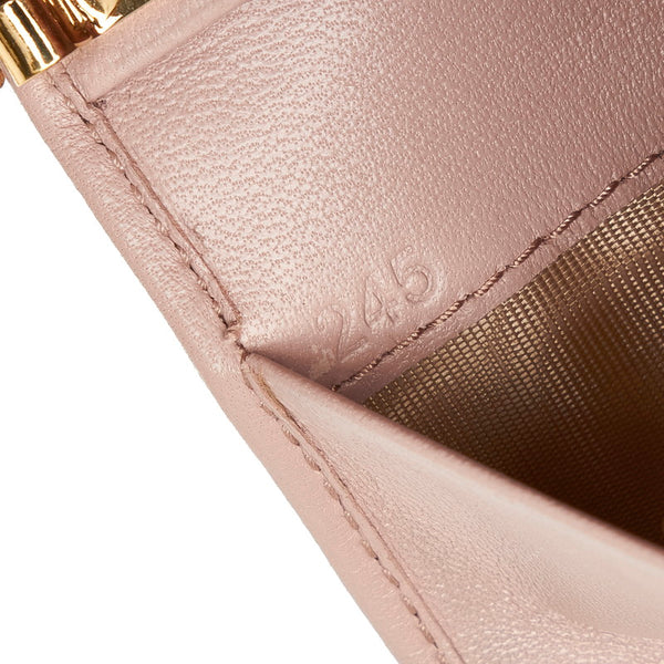 ミュウミュウ マテラッセ キーケース 5PG222 ピンク レザー レディース MIUMIU 【中古】