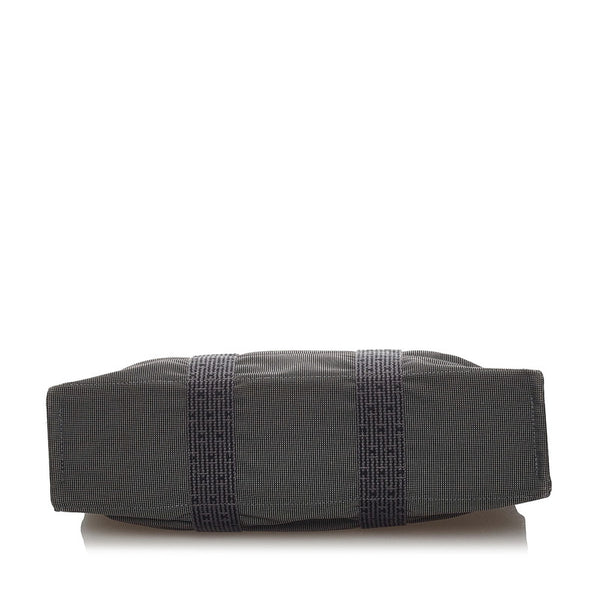 エルメス エールライン MM トートバッグ グレー キャンバス メンズ HERMES 【中古】