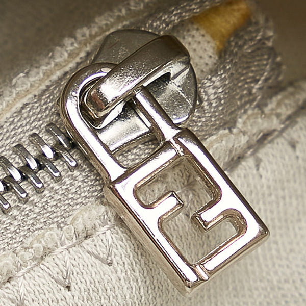 フェンディ マンマバケット ショルダーバッグ ライトグレー コットン レディース FENDI 【中古】